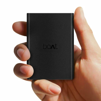 boAt Energyshroom Energyshroom PB400 Pro 20000 mAh 22.5W Pocket Size, Compact Power Bank, Fast Charging (2X Output Ports, Supports Android, iPhone, Tablets, Earbuds, etc.) (Carbon Black)