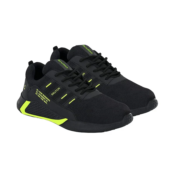 Bruton Men's Black Sports Shoes