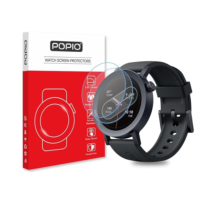 POPIO Military-Grade Gorilla Tempered Glass for CMF by Nothing Watch Pro 2 (Transparent) Edge to Edge Full Screen Coverage, Pack of 2