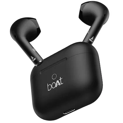 boAt Airdopes Joy in Ear Headphone TWS Earbuds with 35 Hours Playback,13mm Drivers, ENx Tech, ASAP Charge, Beast Mode (Jet Black)