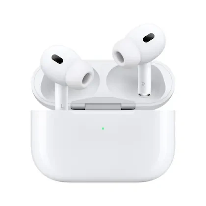 Apple Airpods Pro (2nd Gen-USB-C type) with MagSafe Charging Case True Wireless, with Active Noise Cancellation, Touch control, IP54 Dust, Sweat and water resistant, Bluetooth v5.3, Upto 30 hrs of pla