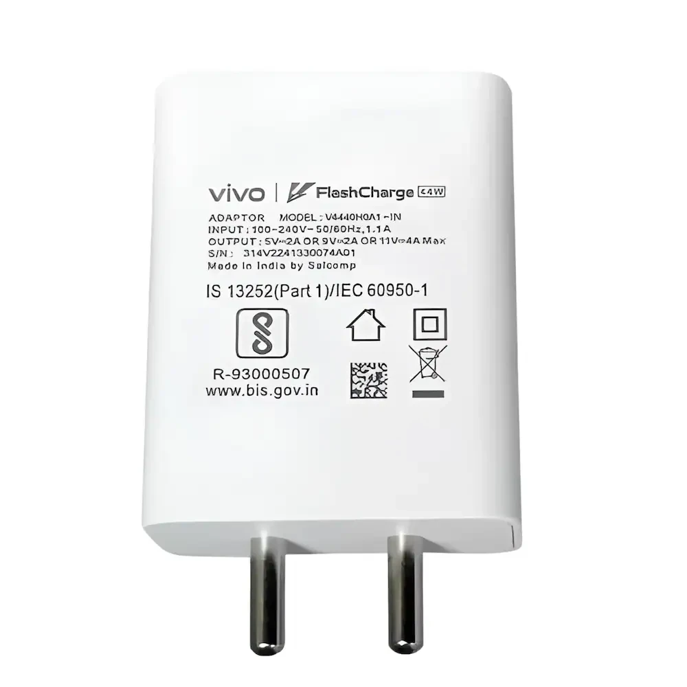 UMake 44W Turbo Fast Wall Charger | USB Type A Quick Charger for All Mobile Devices | High-Speed Adapter for Vivo, iQOO, Realme, Oppo, OnePlus | 6 Months Warranty