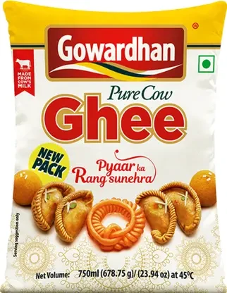 Gowardhan Pure Cow Ghee Pouch (750 ml)