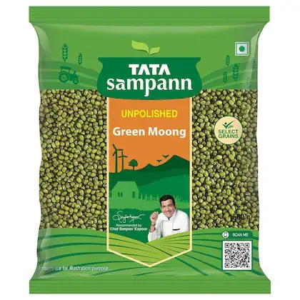 Tata Sampann Unpolished Green Whole Moong 500 g