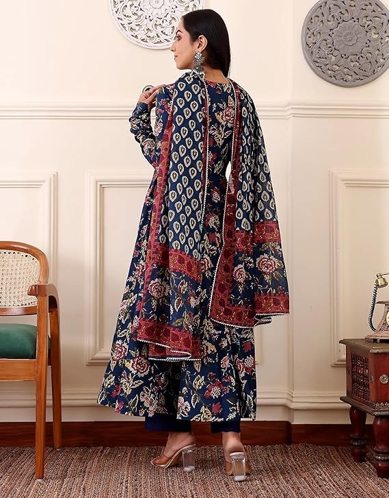 KLOSIA Women's Viscose Kurta and Pant with Dupatta Set