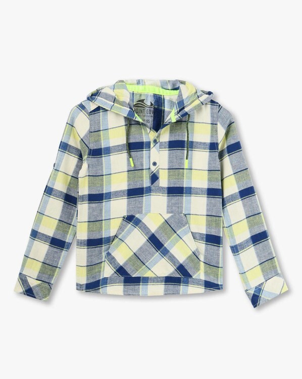 Boys Checks Slim Fit Shirt