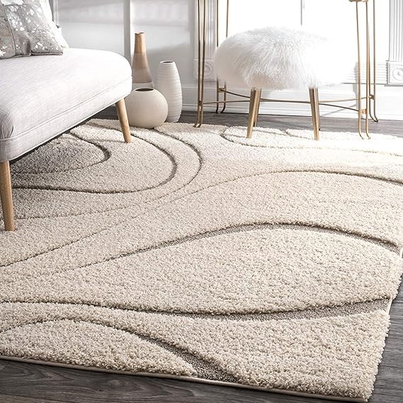 Handmade 3D Edge Collection, Super Soft Microfiber Silk Touch Rugs, Size 3x5,feet Color, Shadow;Ivory