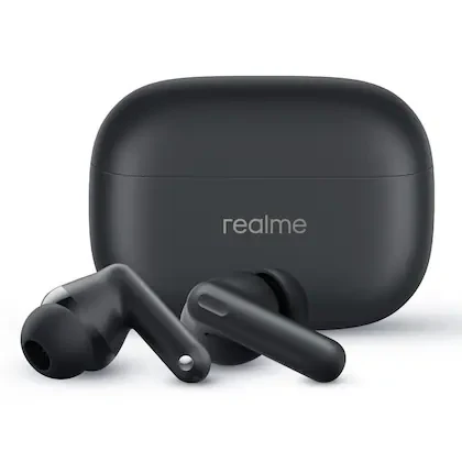 realme Buds T310 TWS Bluetooth Earbuds with 12.4 mm Dynamic Bass Driver, 40 Hrs Total Playback, Fast Charge (10 min Charge for 5 hrs Playback), Vibrant Black