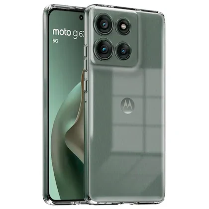 Casotec Crystal Clear Back Case for Motorola Moto G67 Power 5G / G57 Power 5G | Raised Bumps for Camera & Screen Protection | Clear Soft Silicone Back Case Cover for Motorola Moto G67 Power 5G / G57 P