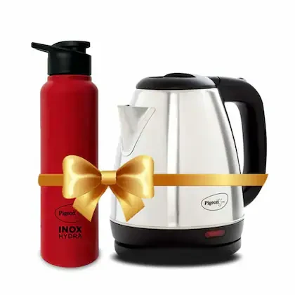 Pigeon 1.5 litre Hot Kettle and 750 ML Stainless Steel Water Bottle Combo