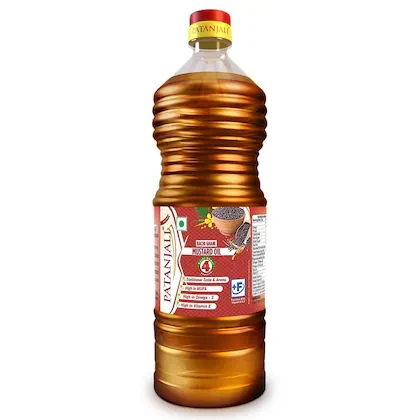 Patanjali Kachi Ghani Mustard Oil 1 L (Bottle)